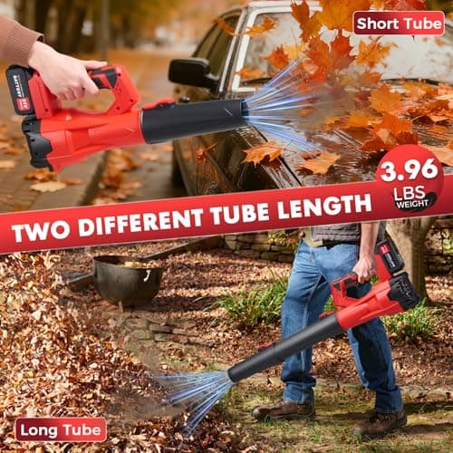 650CFM Cordless Leaf Blower,21V Electric Leaf Blower with 2 * 2.6Ah Battery & Charger,Electric 6-Speed Power Handheld Blower for Lawn Care,Yard, Garden, Patio & Outdoor 6