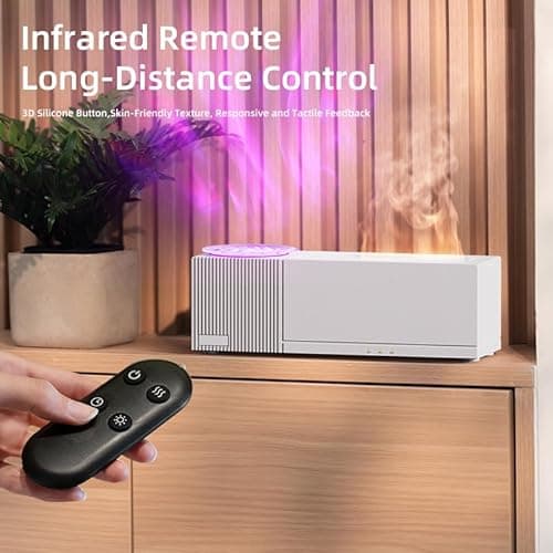 Noigoa Rain Cloud Humidifiers Essential Oil Diffuser Water Drip - Mushroom drop for Bedroom Room Baby, 7 changeable LED Lamp colours Adjustable, natural sounds and mist modes (White), 10 (JSG35) 7