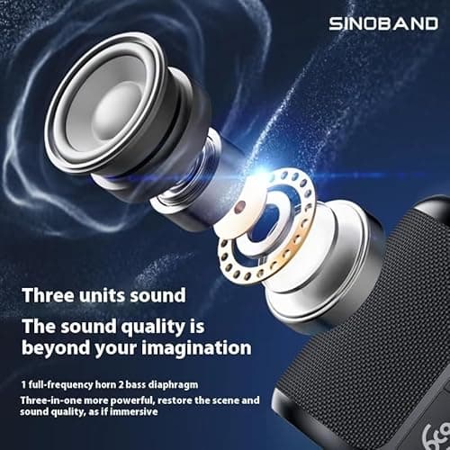 xdobo SINOBAND 3 Kingdoms Portable Bluetooth Speaker Small Bluetooth Speakers Waterproof 20 Hour Playtime Computer Speakers Wireless with RGB Lights for Party/Beach/Home/Outdoor/Birthday Gift 5