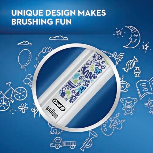 Oral-B Kids Electric Toothbrush with Coaching Pressure Sensor and Timer, Rechargeable Toothbrush with Brush Head, Sparkle & Shine 6