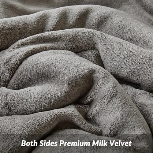 WARMDERN Oversized King Size 120" x 120" Velvet Comforter Duvet Insert - 100% Milk Velvet Bedding Comforters with Wave Textured Pattern, Ultra Soft Lightweight Warm Bedding Comforter, Khaki 7