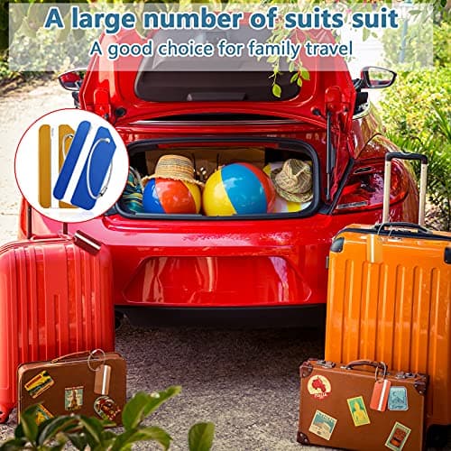 22 Pieces Luggage Tags Business Card Holder Aluminum Metal Travel ID Bag Tag for Suitcases Travel Luggage Baggage Identifier(Bright Colors) 7