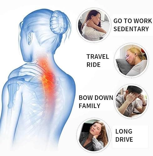 MLVOC Neck Pillow for Traveling, Upgraded 100% Pure Memory Foam Travel Neck Pillow for Airplane Flight Sleep, Breathable & Machine Washable Cover, Travel Kit with 3D Eye Mask, Earplugs & Bag, Black 9