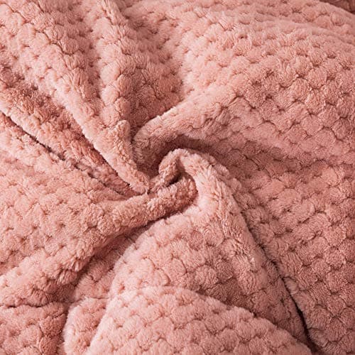 KASENTEX Super Ultra Soft Luxury Plush Sherpa Comforter, Cozy Reversible Fleece - Goose Down Alternative Fill, Machine Washable Bedding, Sunset Rose Pink, Queen Size 6