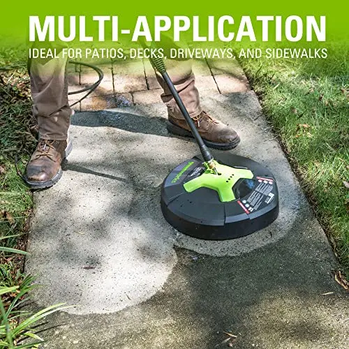 GreenWorks 5210902 15" Extension Included Surface Cleaner, Green 7