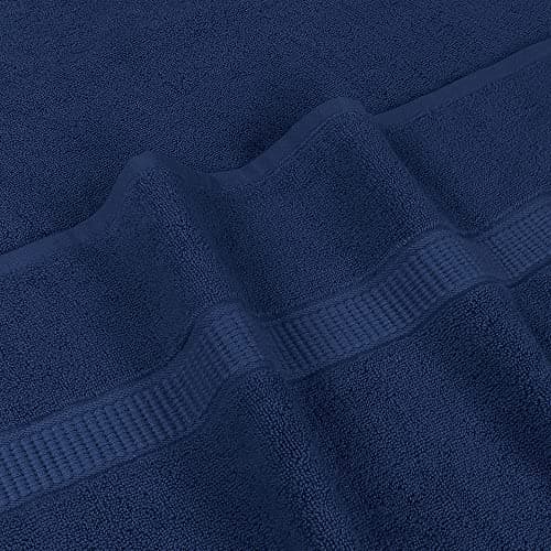 Utopia Towels Luxurious Jumbo Bath Sheet 2 Piece, 600 GSM, 35 by 70 Inches, 100% Ring Spun Cotton, Highly Absorbent and Quick Dry Extra Large Bath Towel, Super Soft Towel, Navy 6