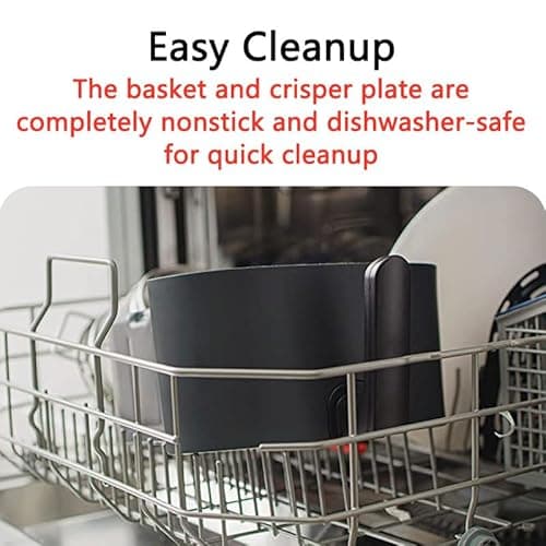 2.6 Quart 1300W Air Frying Oven with Touch Control Panel, Preheat, Quick Control, 100 Optional Menu and Customisable Menu 9