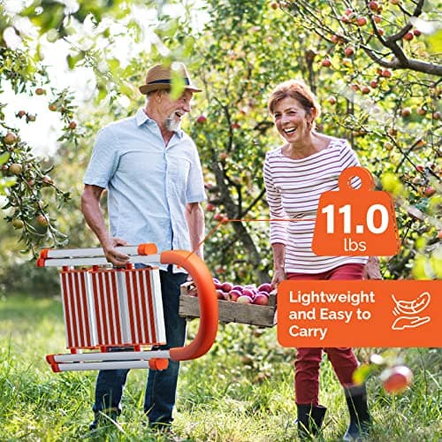 LUISLADDERS 3 Step Stool, Foldable Lightweight Step Ladder, Aluminum Anti-Slip with Rubber Hand Grip, 350lbs Capacity, Home and Kitchen Anti-Slip Stepladders 5