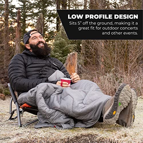 Cascade Mountain Tech Camping Chair - Low Profile Folding Chair for Camping, Beach, Picnic, Barbeques, Sporting Event with Carry Bag, Polyester, Green 5