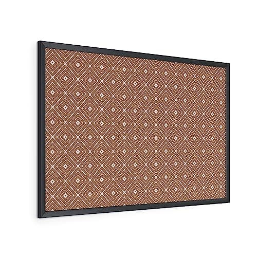 U Brands Fashion Cork Bulletin Board, 36 X 24 Inches, Black Wood Frame
