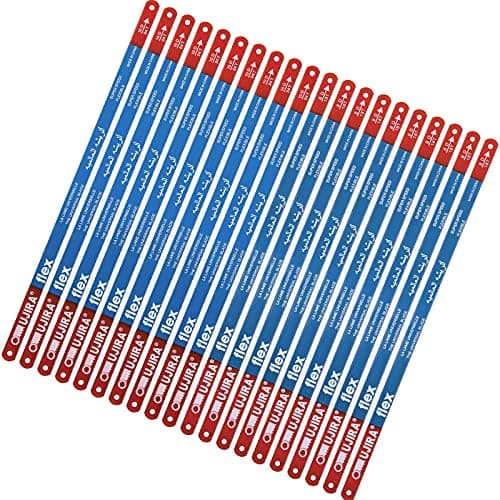 20 Pieces Hacksaw Replacement Blades Metal Cutting Hacksaw Blades with 18 Teeth and 24 Teeth Per Inch