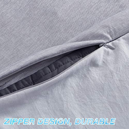 EXQ Home Weighted Blanket Cover 60x80 -Queen Size Premium Soft for Weighted Blanket with Zipper,Machine Washable Duvet Cover (Grey,Duvet Cover Only) 5
