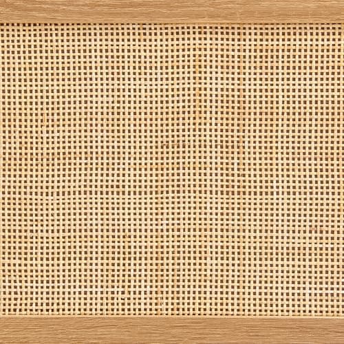 Wooden Shoe Storage Bench Organizer with Cushioned Seat & Adjustable Shelves for Entryway, Hallway, Living Room, or Bedroom, Rattan 6