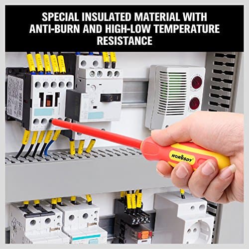 HORUSDY 6-Piece 1000V Insulated Precision Screwdriver Set, Magnetic Tip CR-V Electrician Tools with Cushion Grip TPR Handle for Electrical Applications 8