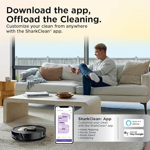 Shark Robot Vacuum & Mop Combo, PowerDetect ThermaCharged NeverTouch Pro, Self-Emptying, Self-Refill with Heated Mop Cleaning, 60-Day Capacity,30-Day Tank, 6 Power Detect Technologies, Black, RV2920XE 11