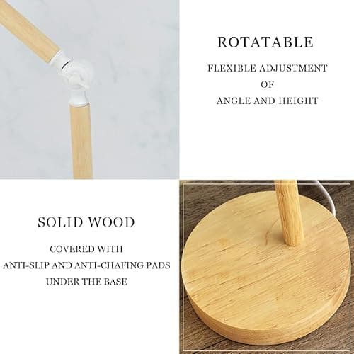 BIFULDYO LED White Desk Lamps for Home Office, 3-Color Dimmable White Table Lamp for Bedroom, Wood Desk Lights for Dorm Roomb, Desktop Lighting, Tabletop 7