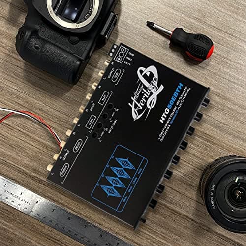 Lanzar Parametric Equalizer Subwoofer - Gain Control & Bluetooth Wireless Audio Connectivity Blue Light Illumination, Bluetooth Version: 4.0, Wireless Range: Up to 32 ft Simple Pairing 7