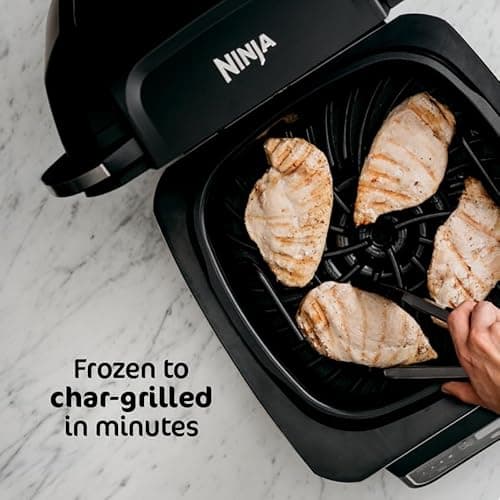 Ninja | Indoor Grill and Air Fryer| Foodi Smart XL | 6-in-1 Grill, Air Fry, Roast, Bake, Broil, Dehydrate & Crisp |Smart Thermometer & Splatter Shield | Dishwasher Safe Parts | Black/Silver | FG551 7