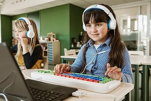 Clevy Keyboard Tri-Mode Lowercase - Kids Lowercase USB & Blutooth Compatible Colorful Spill Proof Keyboard for Early Education - Designed to Help Teach Computer and Typing Skills to Children 8