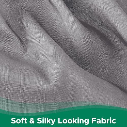 Biscaynebay Wrap Around Bed Skirts for Queen Size Beds Long Drop of 18", Silver Grey Adjustable Elastic Dust Ruffles Easy Fit Wrinkle Resistant Silky Luxurious Fabric Machine Washable 9