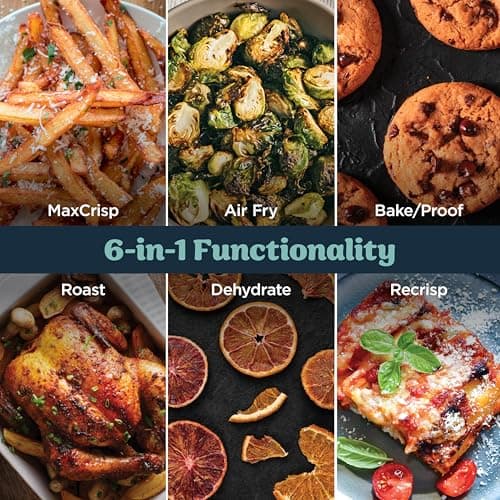 Ninja Crispi Pro 6-in-1 Glass Air Fryer | 450°F, Nontoxic, 6qt & 2.5qt Containers & Lids | Microwave, Freezer, Dishwasher Safe | Max Crisp, Air Fry, Bake, Roast, Recrisp, Dehydrate |Cyberspace AS101CY 7