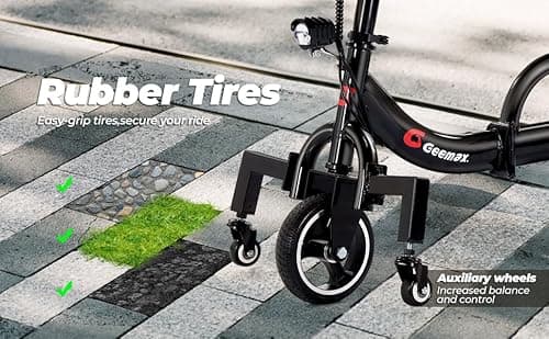 Geemax 3 Wheel Mobility Scooter for Adults Seniors, 300 lbs Weight Capacity - 13 Mile Range & Foldable Design - Upgraded Anti-Tip Footrests for Safety - 250W Motor, 36V 5.2AH Battery (Ships Assembled) 8