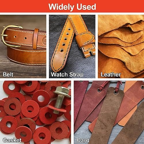 Spurtar 12 PCS Steel Hollow Leather Punch Set 1/8''-3/4'' Heavy Duty Round Hole Punch Set Leather Hole Tool for Watch Cloth Belt Gaskets w/Storage Bag 7