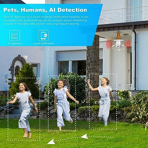 AlkiVision 2K Light Bulb Security Camera - 5G&2.4GHz Dual Bands 360° Motion Detection Cameras for Home Security, Full-Color Night Vision, Auto Tracking, Siren Alarm, 24/7 Recording 5