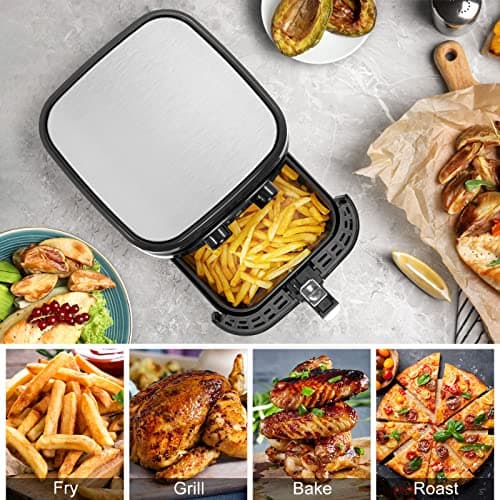 Air Fryer 5.8Qt/5.5L - Uten Electric Airfryer with Temperature Control, Timer, Non-Stick Fry Basket, 1700W High-power, Fast Oven Oilless Cooker, Dishwasher Safe - A Great Kitchen Assistant 10