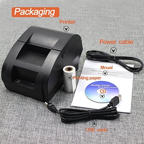 symcode 58MM USB Thermal Receipt Printer, High Speed Printing 90mm/sec, Compatible with ESC/POS Print Commands Set 6