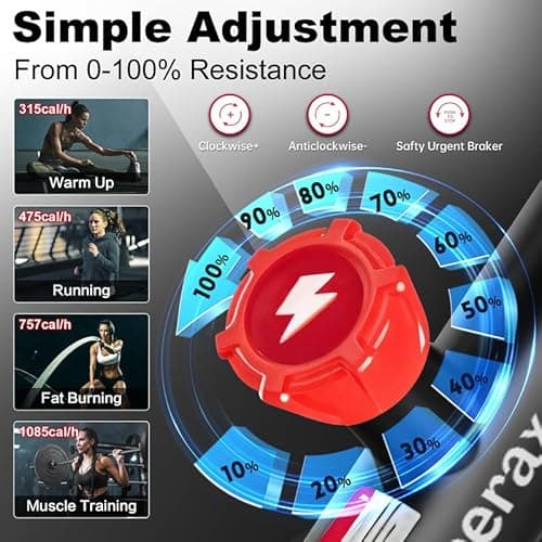 Exercise Bike with Exclusive App, Stationary Bikes for Home, Silent Belt Drive, Adjustable Resistance and Comfortable Seat Cushion Indoor for Home Cardio Workout 5