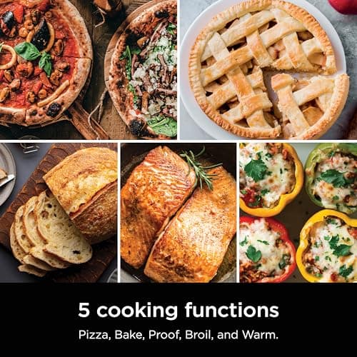 Ninja Artisan Outdoor Pizza Oven, 12-inch, 3-minute Pizza, Neapolitan, Thin Crust, New York Chicago, Custom, 700F Max Temperature, Electric Heat, Bake, Broil, Proof, Warm, MO201 6