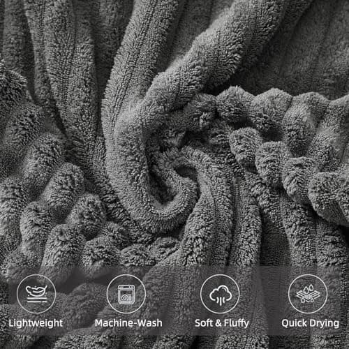 NALIVO Extra Large Bath Towel Set of 6 (40"x80"),Oversized Bath Sheet Super Soft Highly Absorbent Microfibers Quick Dry Luxury Shower Towel for Bathroom Spa Gym Hotel Yoga (Charcoal Gray, 6Piece) 5