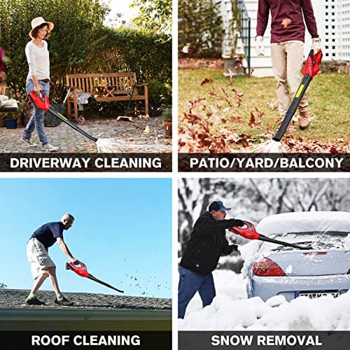 MZK Cordless Leaf Blower,20V Battery Powered Leaf Blower for Lawn Care, Electric Lightweight Mini Leaf Blower(Battery & Charger Included) 6