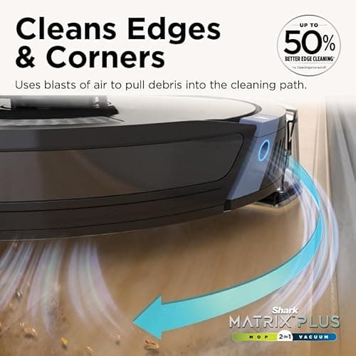 Shark Robot Vacuum & Mop Combo, Powerful Suction, Matrix Plus, 60-Day Debris Capacity, HEPA Bagless Self Empty Base, Sonic Mopping, Home Mapping for Pet Hair - Carpets & Hardfloor, AV2610WA 5