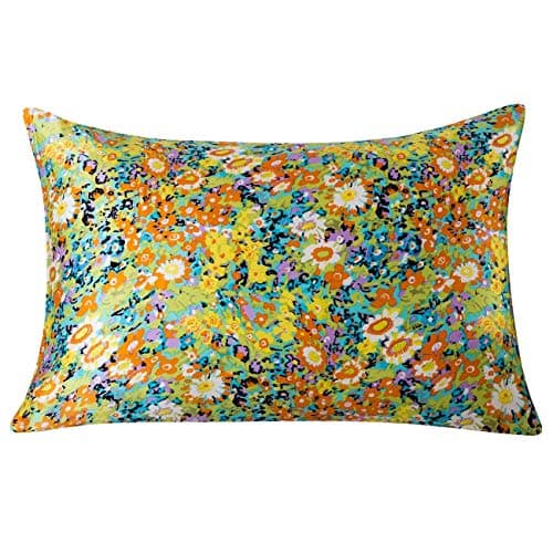 SLPBABY Silk Pillowcase for Hair and Skin with Hidden Zipper Print (Standard, Pattern14)