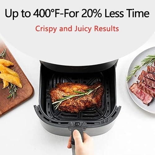 2.6 Quart 1300W Air Frying Oven with Touch Control Panel, Preheat, Quick Control, 100 Optional Menu and Customisable Menu 6