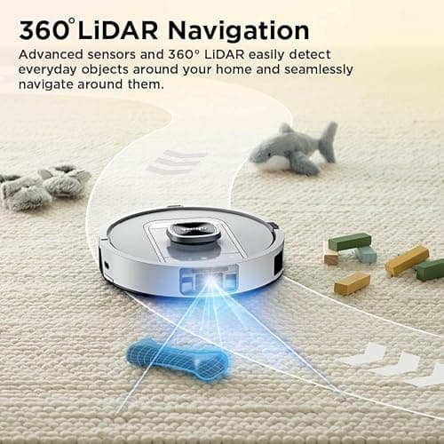 Shark Robot Vacuum & Mop Combo, PowerDetect ThermaCharged NeverTouch Pro, Self-Emptying, Self-Refill with Heated Mop Cleaning, 60-Day Capacity, 30-Day Tank, 6 PowerDetect Technologies, White, AV2900XE 7