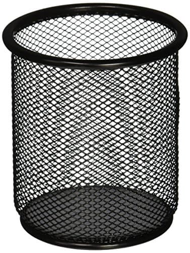 Lorell LLR84149 Mesh Wire Pencil Cup Holder, Black