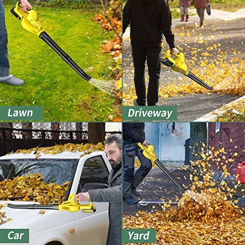 Cordless Leaf Blower Battery Operated: 20V Electric Mini Handheld - Lightweight Small Powerful Blower for Patio | Jobsite 6