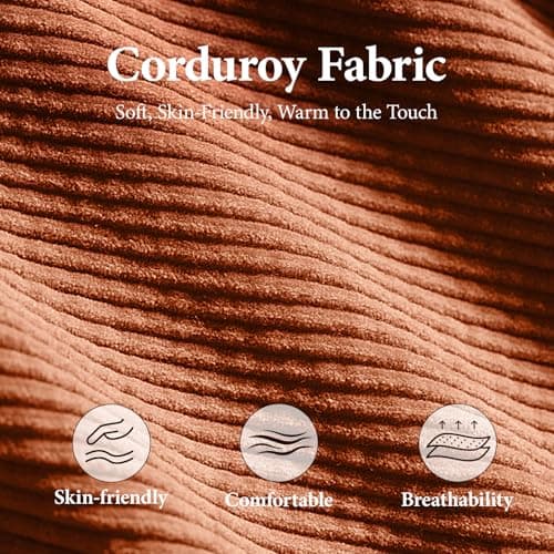 BestGlory Convertible Floor Sofa Bed, Corduroy Modular Floor Couch with Pillow, Comfy Modern Sofa Convertible Folding Couches for Living Room Bedroom 5