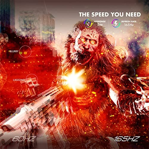 Viotek GNV32DBE 32-Inch Curved Gaming Monitor | 2560x1440p QHD | 165Hz | 120% sRGB | FreeSync/G-Sync | 2X DP, 1x HDMI 2.0 | 3 Years Zero Dead Pixels 5