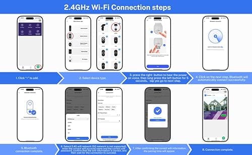 FineLuck Solar-Powered 1080p Battery Camera, Security Cameras Wireless Outdoor for Home Surveillance, AI Human Detection, Cloud Storage (Sold Separately), 2.4G WiFi Only, Night Vision (White) 9