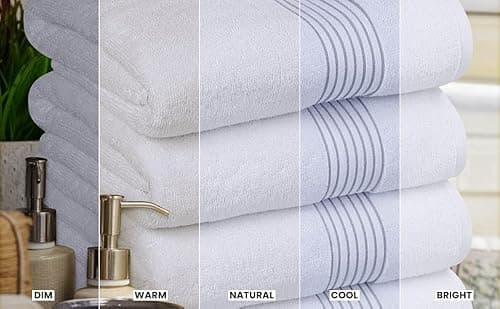 Utopia Towels Luxurious Bath Towels Set, 27 x 54 Inches 100% Ring Spun Cotton, 4 Pack White 8
