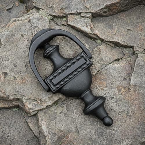 Mystic Colonial Rustic Cast Iron Victorian Door Knocker 1 Pc - 19.5 cm x 10 cm | Black Coated Vintage Colonial Style Front Door Use 8