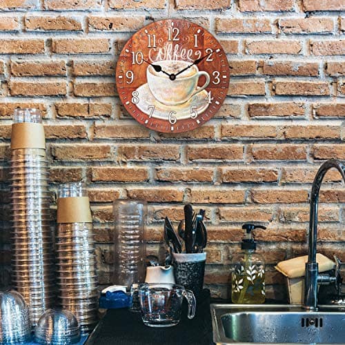 La Crosse Clock 404-2631C-INT 12-Inch Round Coffee Decorative Quartz Analog Wall Clock 7