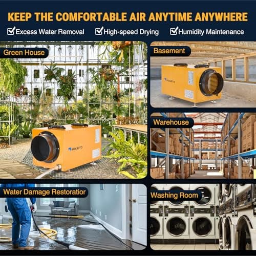 MOUNTO 140 PPD Crawl Space Dehumidifier – Commercial Basement Dehumidifier with Auto Defrost, Compact Design, cETL Listed 7