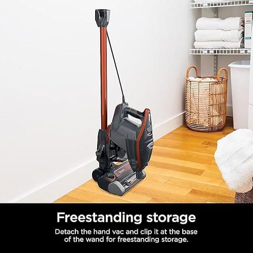 SHARK HN175 Rocket Pro Corded Stick Vacuum with Odor Neutralizer Technology, Removable Hand Vacuum, Advanced Swivel Steering, XL Cup, LED Headlights, Perfect for Pets, Orange (Renewed) 9