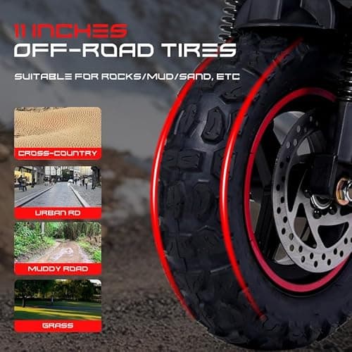 Electric Scooter 900W to 1600W Motor 48V18ah Battery Folding Electric Scooter for Adults 11 Inch Tires Top Speed 30 to 34 MPH Long Range Up to 37 Miles Perfect for Commuting and Leisure j11MAX 6