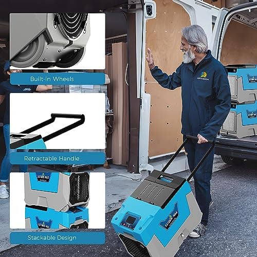 ARGENDON Commercial Dehumidifier,180 Pints Industrial Dehumidifier with Pump & Drain Hose for Whole House, Crawl Space, Warehouse, Up to 2,300 sq ft, Water Damage Restoration, 5-Year Limited Warranty 6